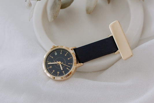 '1854' Navy & Gold Fob Watch